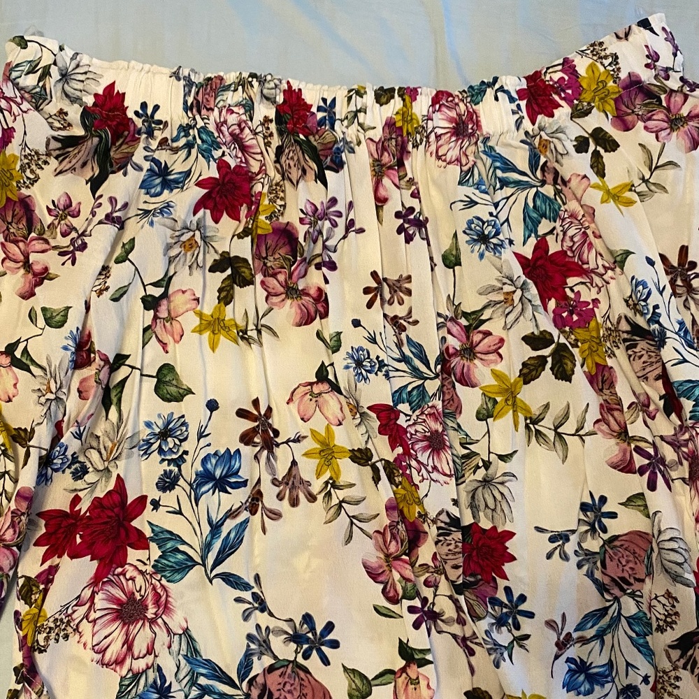 Karen Kane bright floral blouse